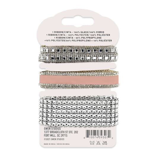Gwen Studios 6yd. Satin & Rhinestone Trim Set